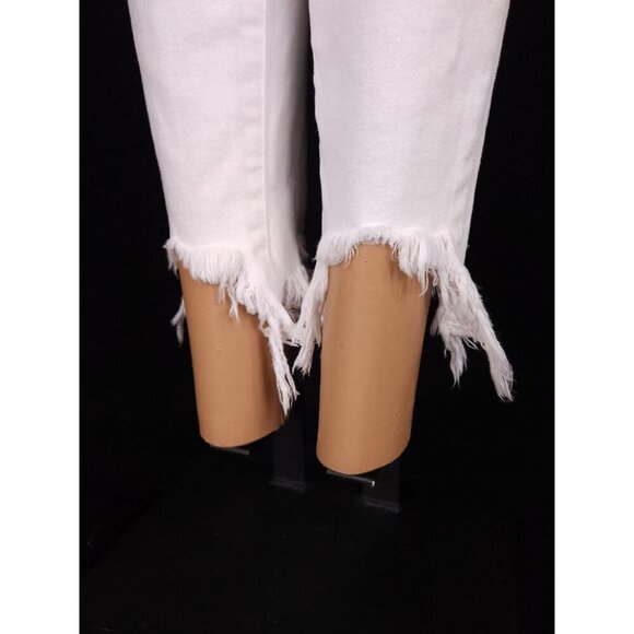 L'AGENCE High Line Jeans Size 25 Womens Blanc Destruct $435 - Picture 7 of 13
